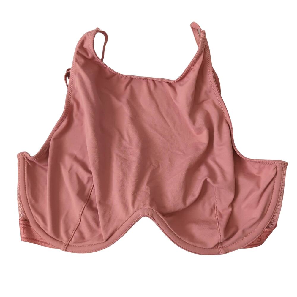 Victoria's Secret Womens Bra 32D High Neck Dusty Pink Underwire Intimates EUC‎